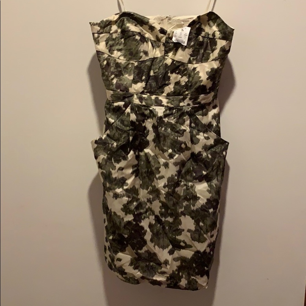 Jcrew dress with green pattern